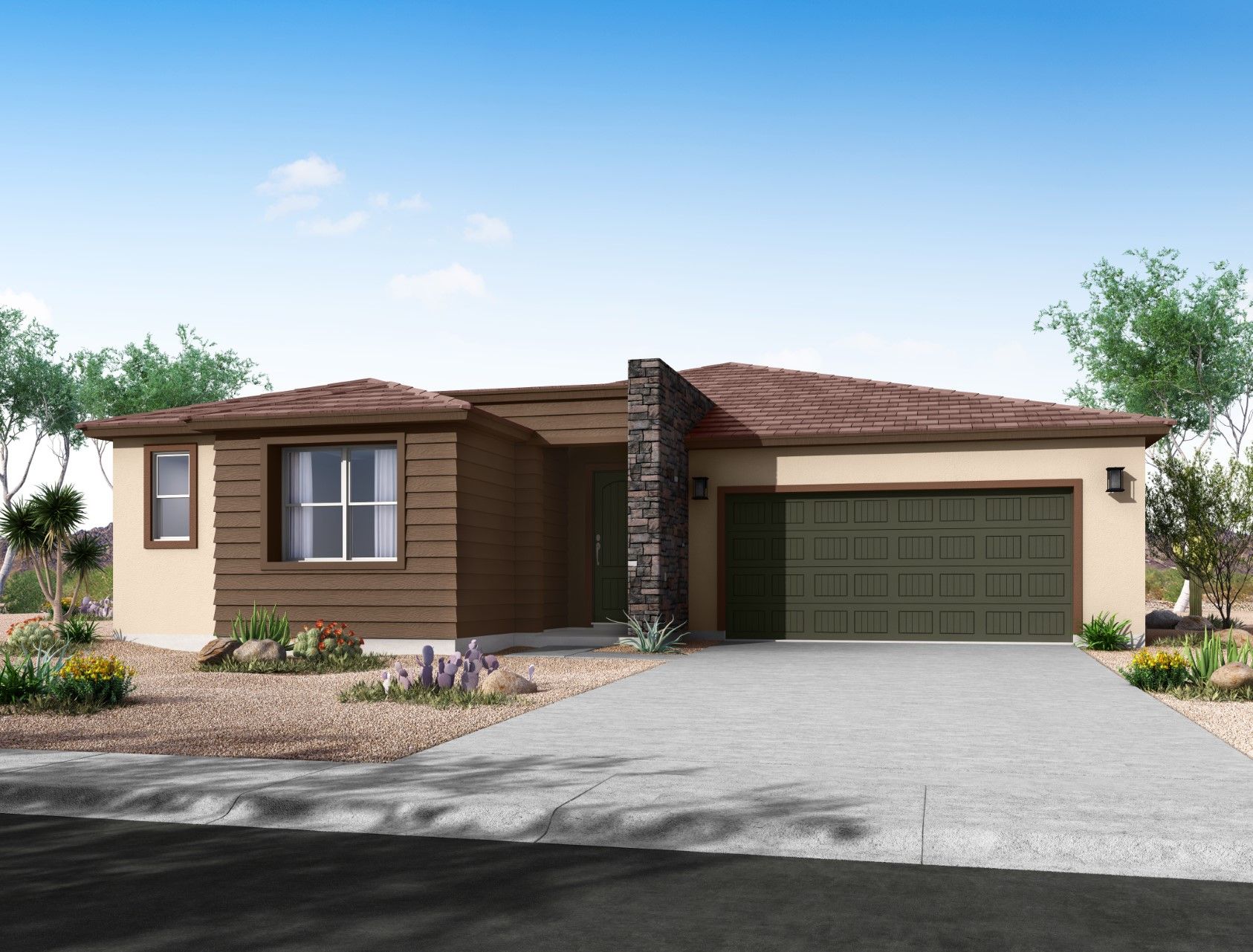 The Ridge at Sienna Hills - Juniper Floor Plan - Desert Prairie Elevation:juniper floor plan new homes for sale the ridge at sienna hills buckeye az william ryan