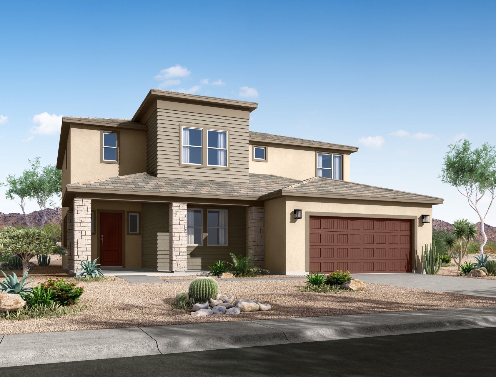The Ridge at Sienna Hills - Sycamore Floor Plan - Desert Prairie Elevation:sycamore floorplan new homes for sale the ridge at sienna hills buckeye az william ryan