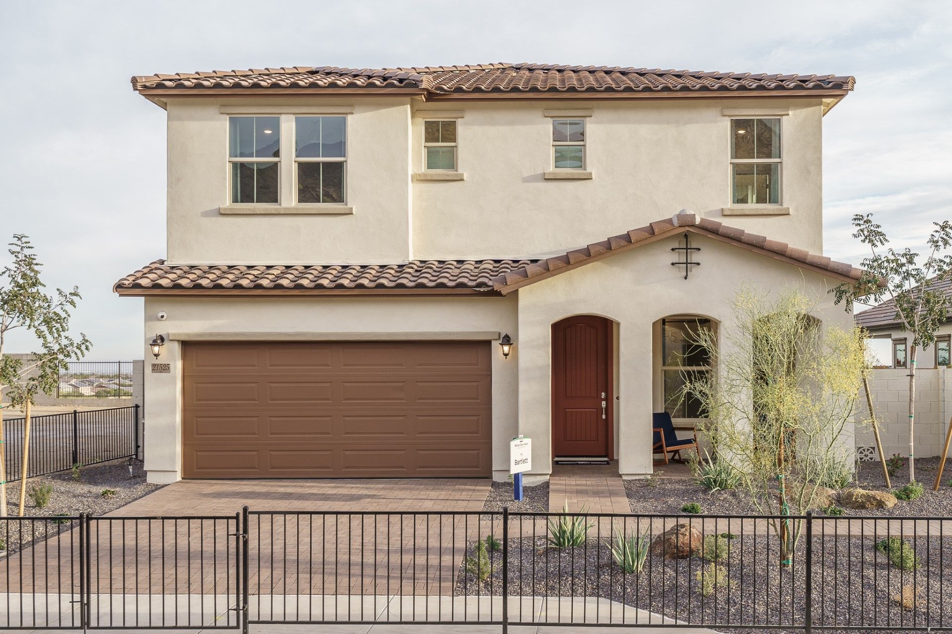 The Ridge at Sienna Hills - Bartlett Model Home - Front Exterior:bartlett model new homes for sale the ridge at sienna hills buckeye az william ryan