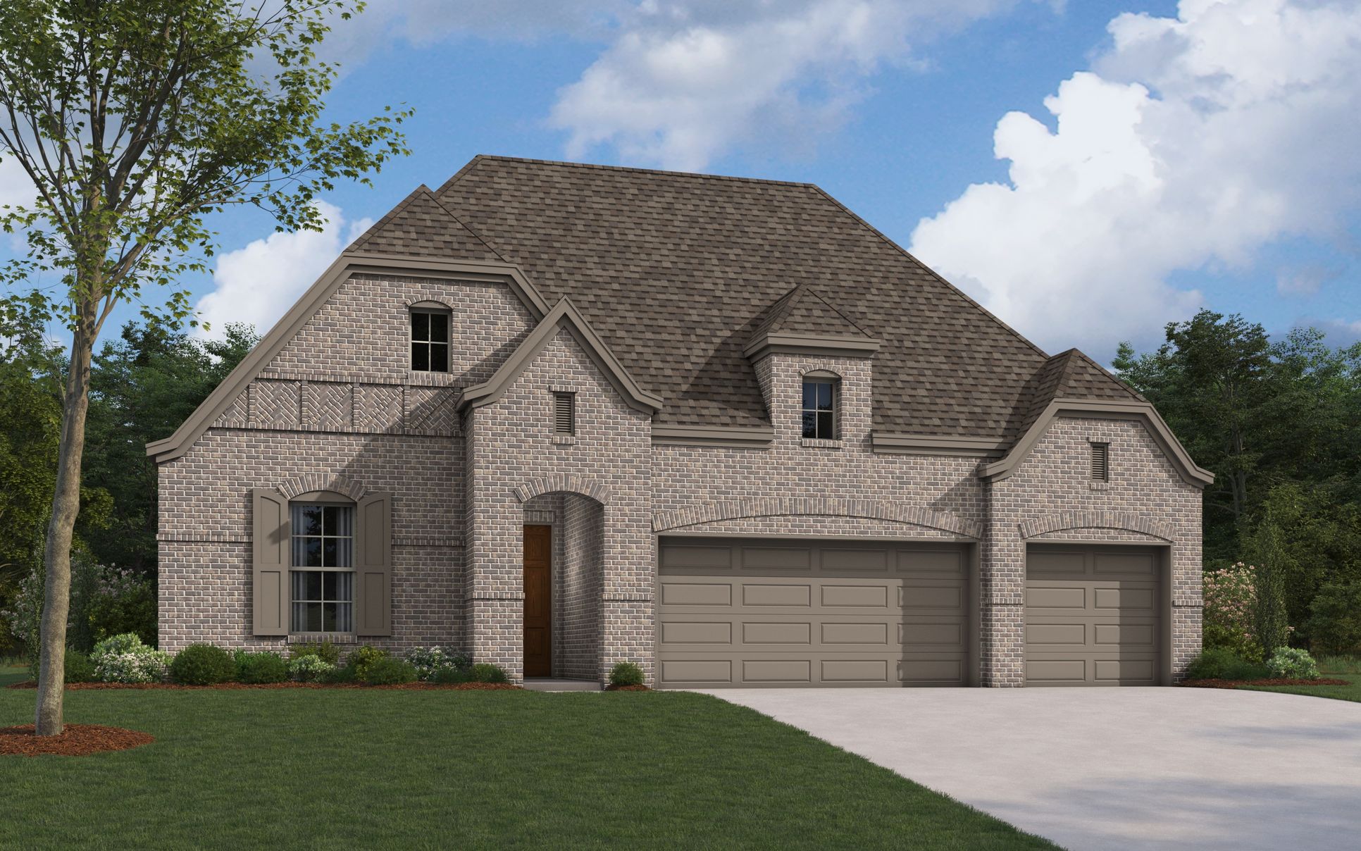 The Lockhart II Floorplan - French Provincial Exterior:New home construction Dallas - William Ryan Homes - for sale
