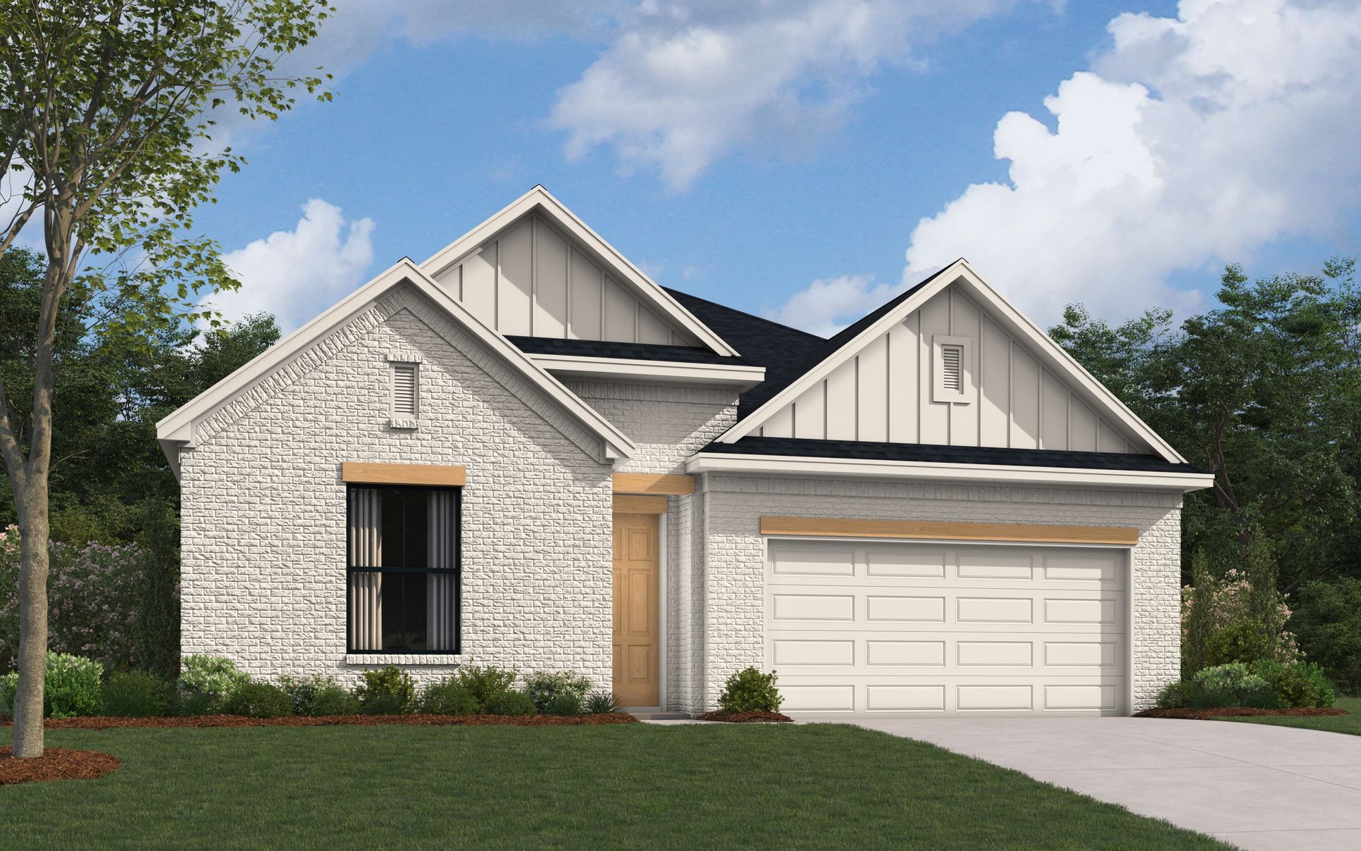 The El Paso II Floorplan - Modern Farmhouse Exterior:New home construction Dallas - William Ryan Homes - for sale