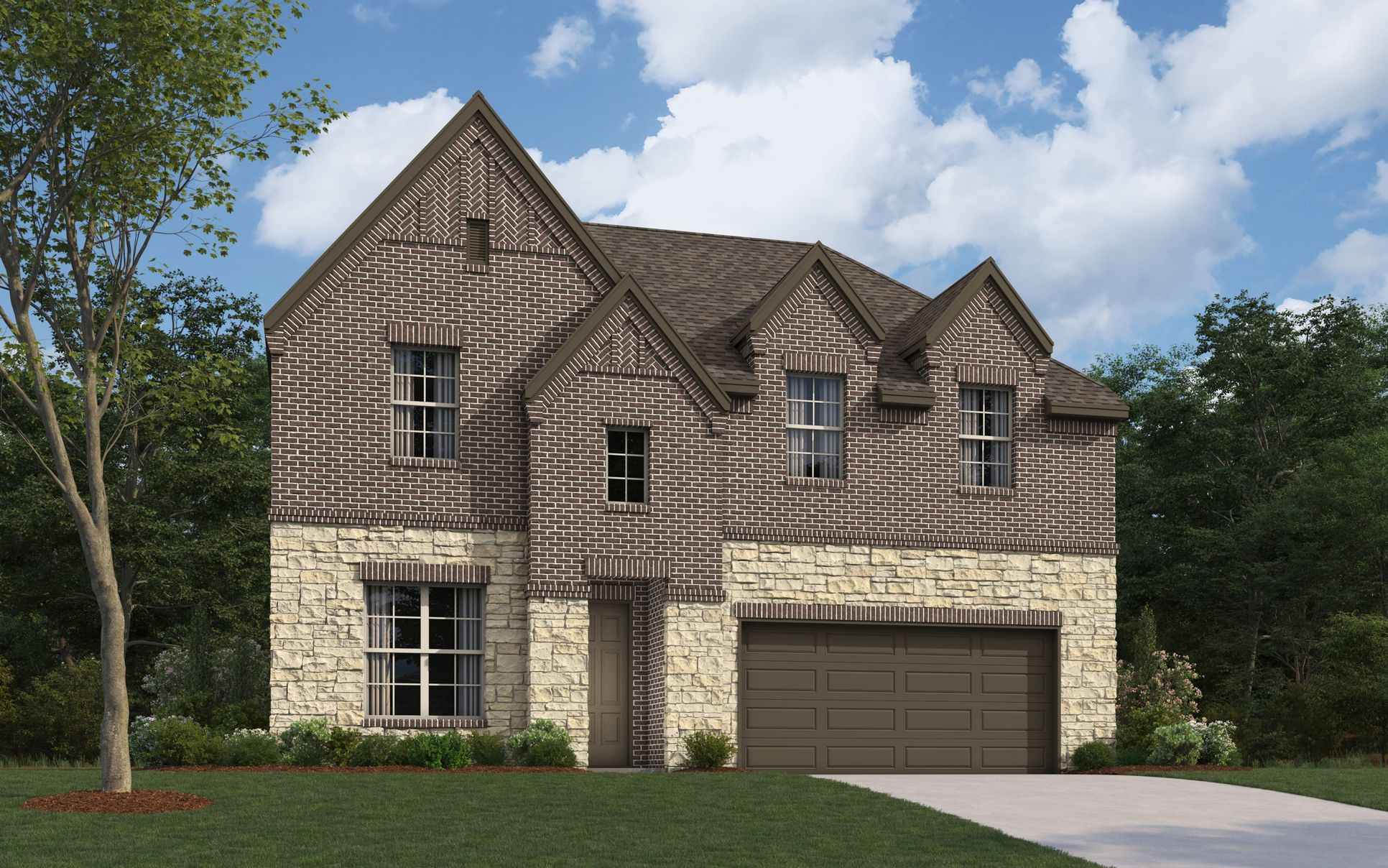 The Galveston II Floorplan - Tudor Exterior - Stone Option:New home construction Dallas - William Ryan Homes - for sale