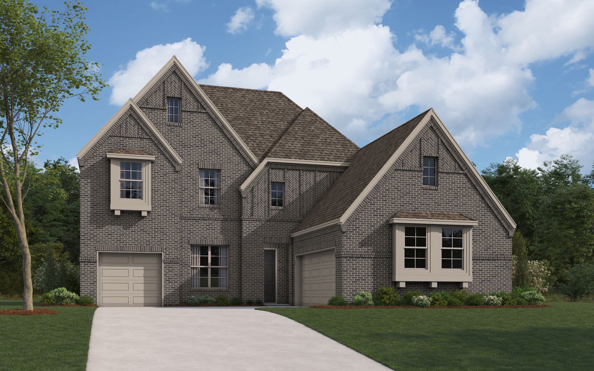 The Shenandoah II Floorplan - Tudor Exterior:New home construction Dallas - William Ryan Homes - for sale