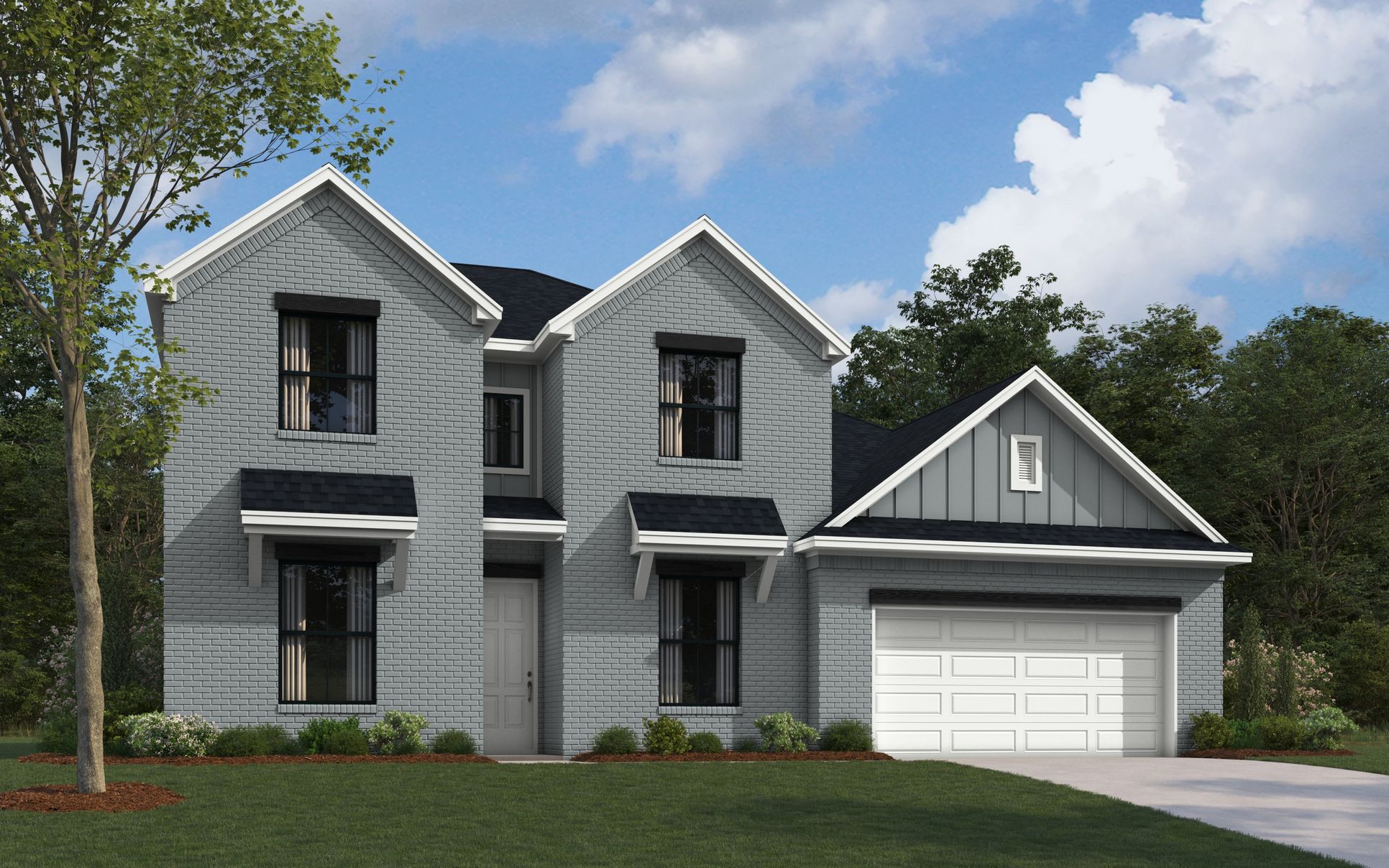 The Georgetown II Floorplan - Modern Farmhouse Exterior:New home construction Dallas - William Ryan Homes - for sale