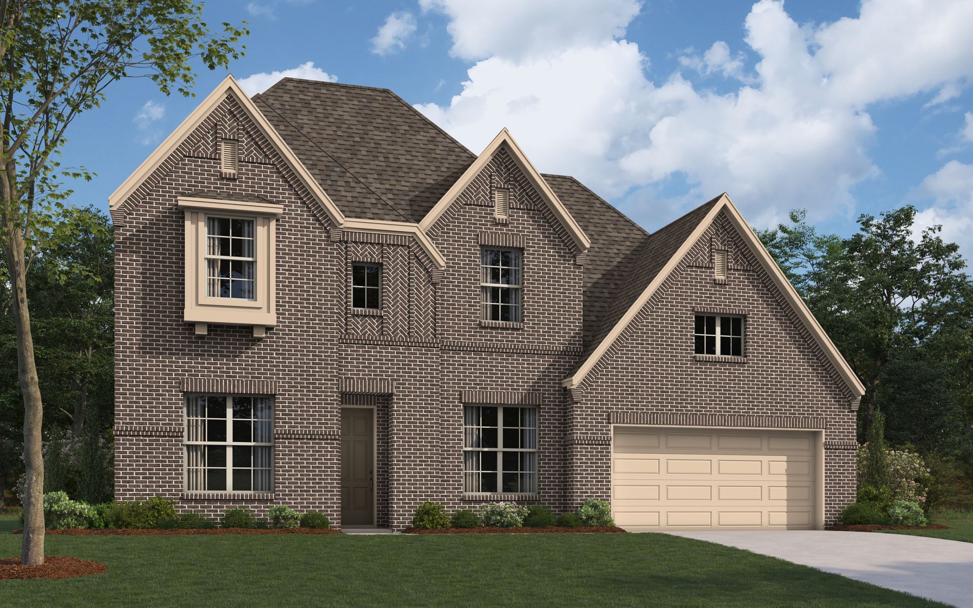 The Georgetown II Floorplan - Tudor Exterior:New home construction Dallas - William Ryan Homes - for sale