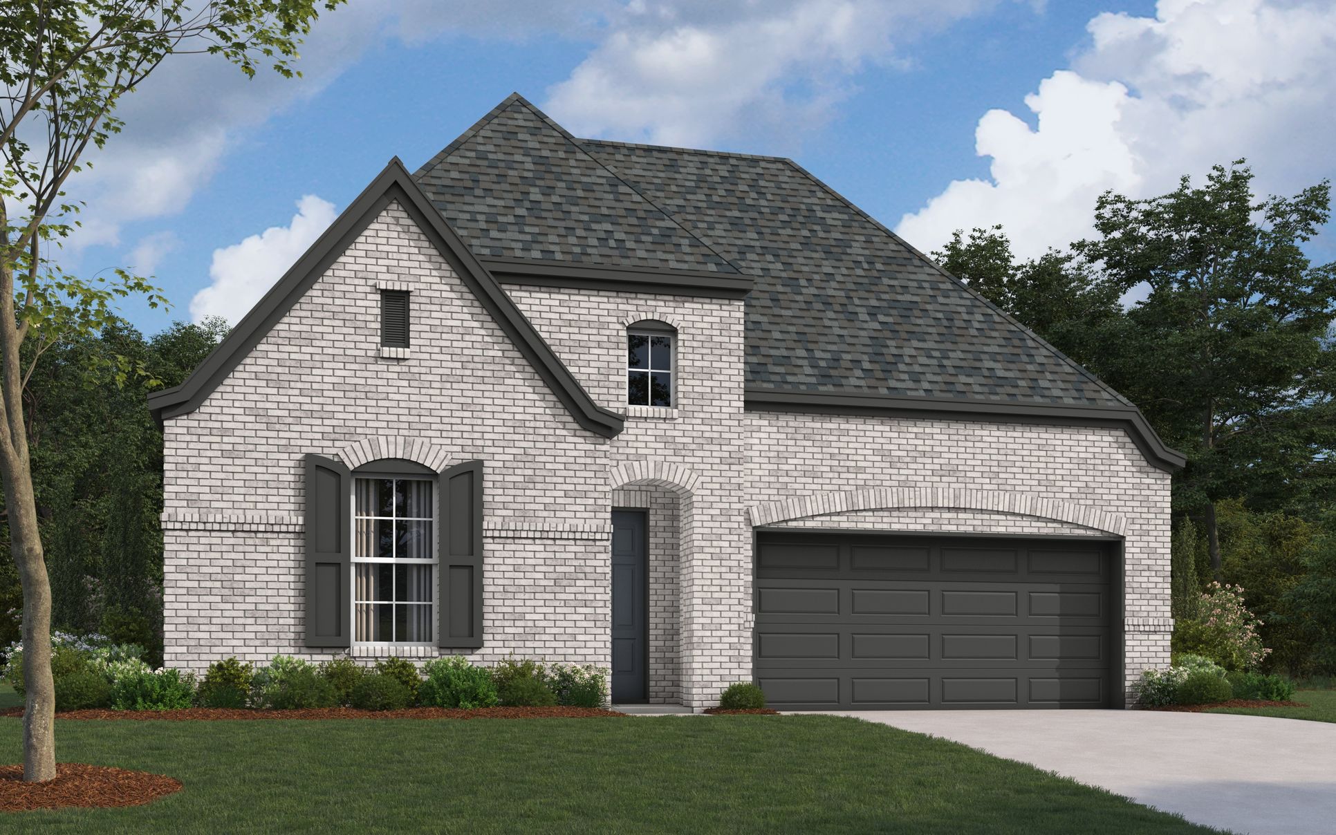 The Waco II Floorplan - French Provincial Exterior:New home construction Dallas - William Ryan Homes - for sale