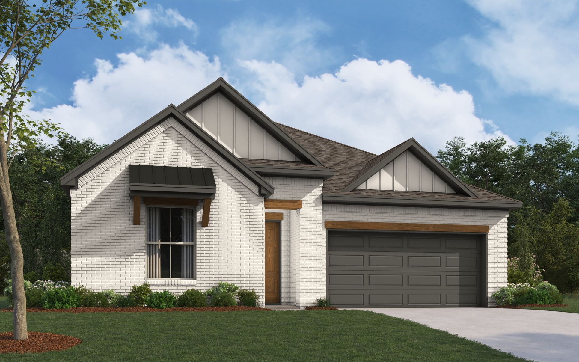 The Waco II Floorplan - Modern Farmhouse Exterior:New home construction Dallas - William Ryan Homes - for sale
