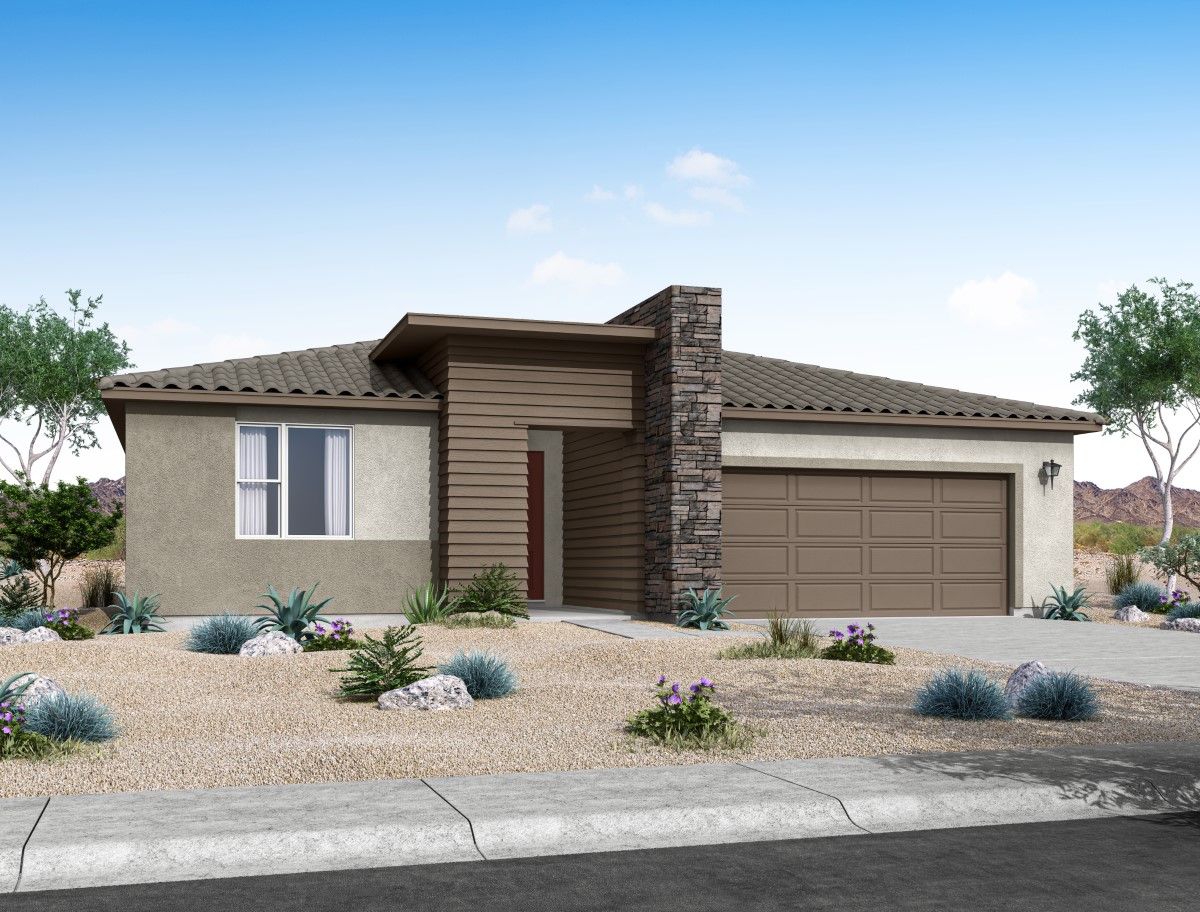 The Grove at El Cidro - Ash Floor Plan - Desert Prairie Elevation:ash floor plan new homes for sale the grove at el cidro goodyear az william ryan