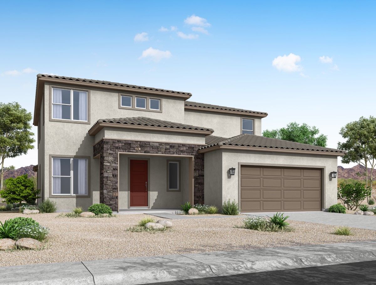 The Grove at El Cidro - Cottonwood Floor Plan - Desert Prairie Elevation:cottonwood floor plan new homes for sale the grove at el cidro goodyear az william ryan