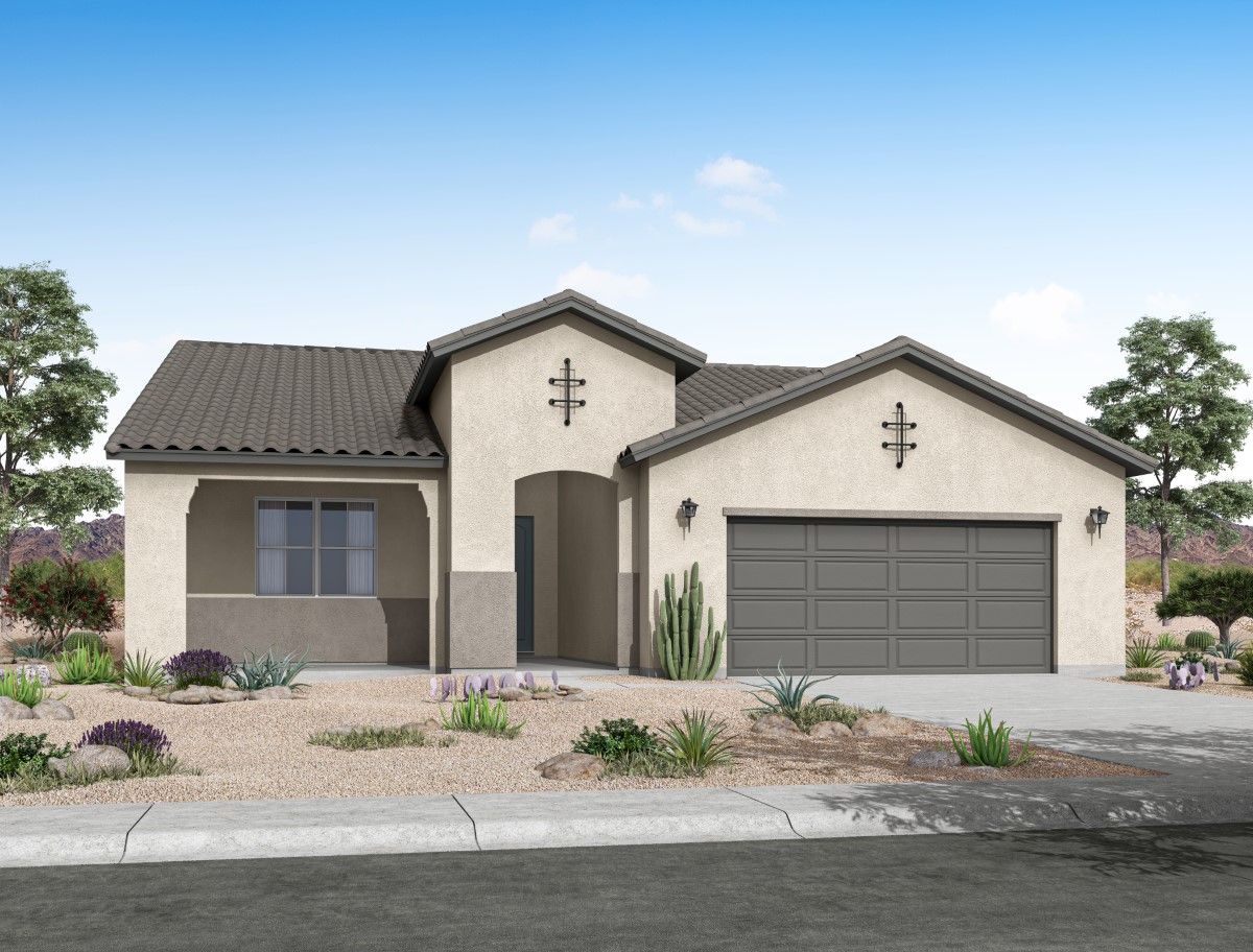 The Grove at El Cidro - Cypress Floor Plan - Spanish Elevation:cypress floor plan new homes for sale the grove at el cidro goodyear az william ryan