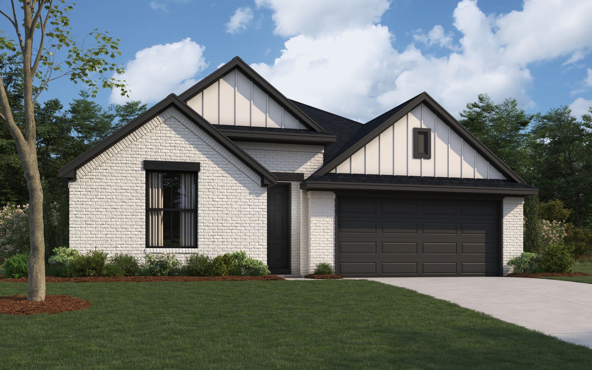 El Paso Floorplan - Modern Farmhouse Exterior - Scheme 2:New home construction Dallas - William Ryan Homes - for sale