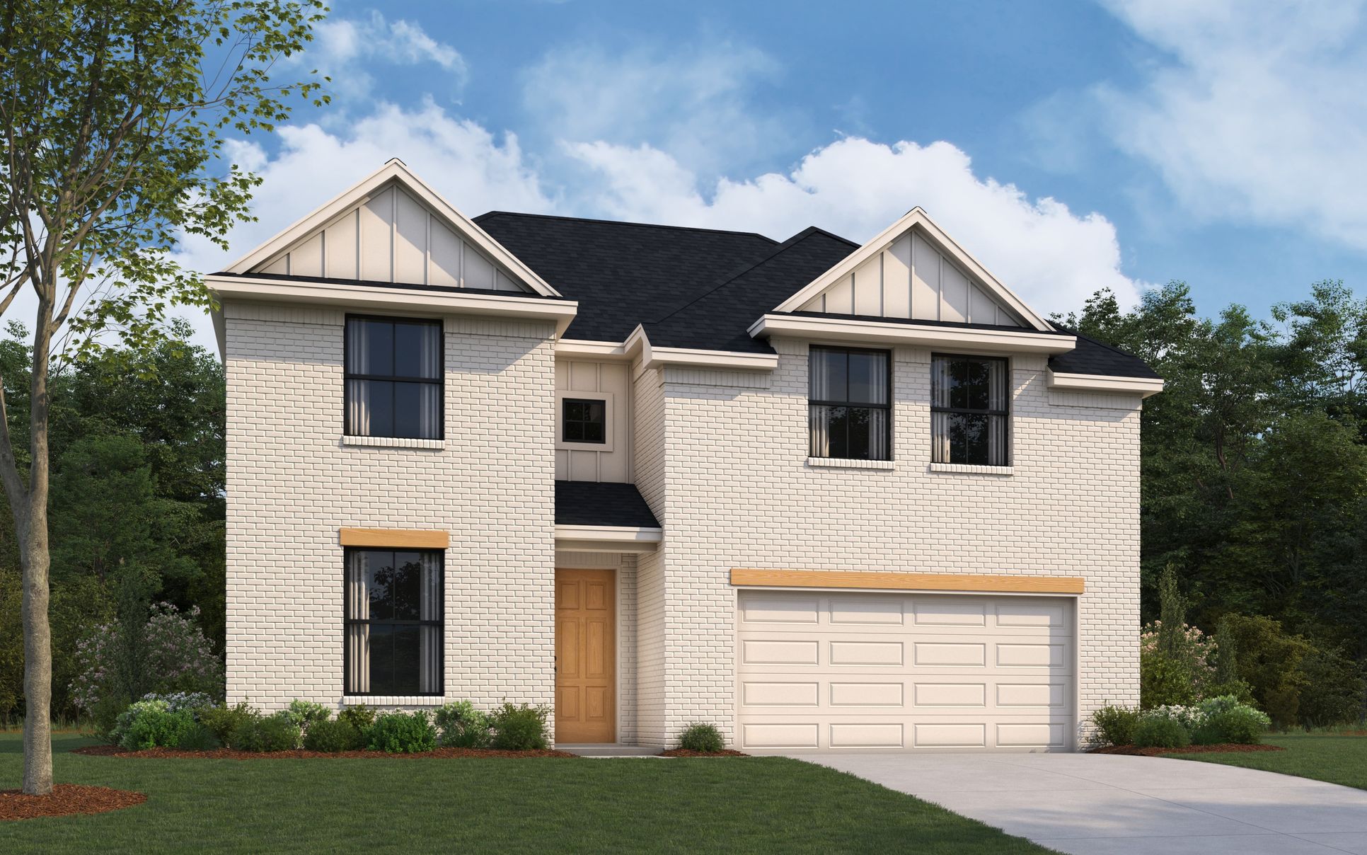 The Galveston Floorplan - Modern Farmhouse Exterior:New home construction Dallas - William Ryan Homes - for sale