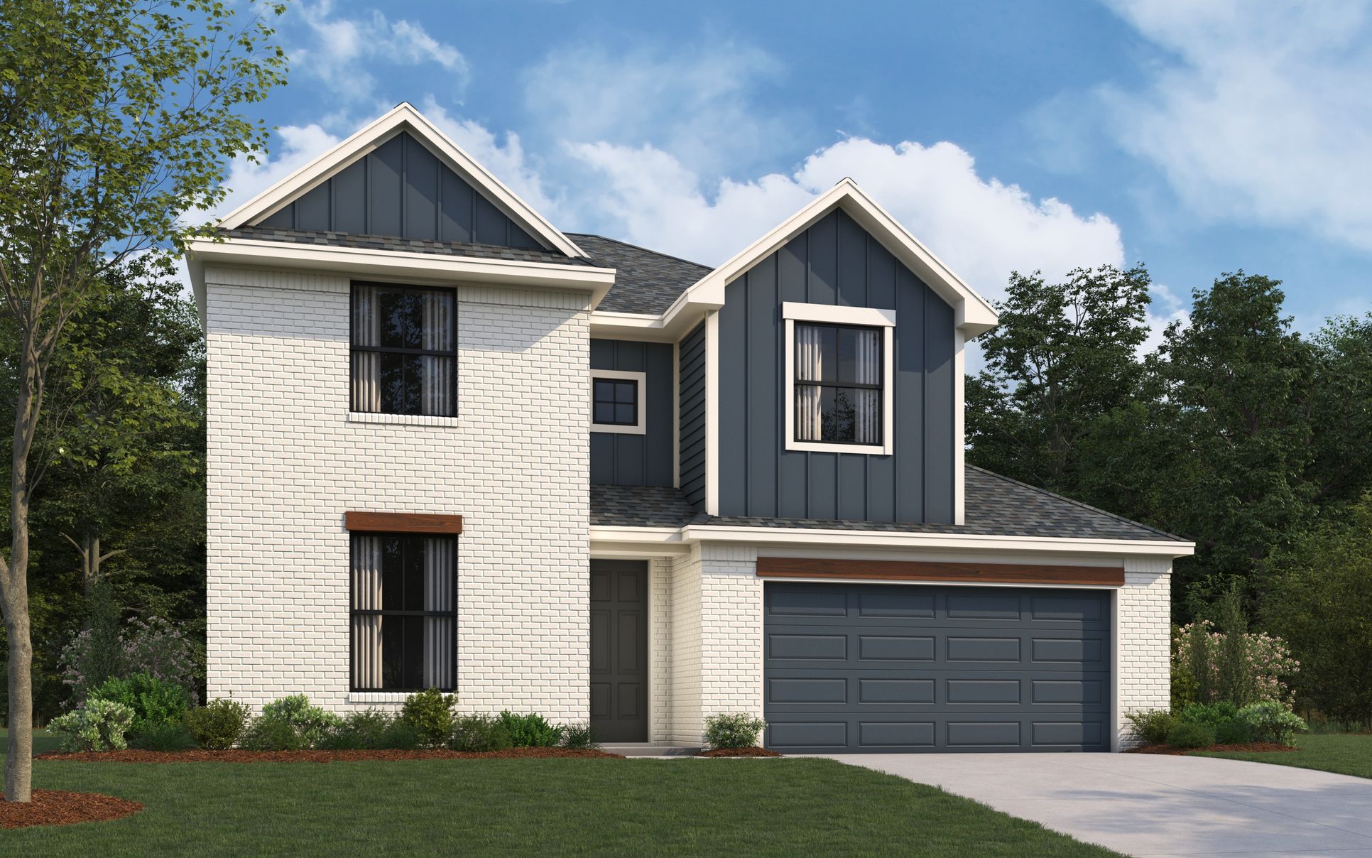 The San Angelo Floorplan - Modern Farmhouse Exterior:New home construction Dallas - William Ryan Homes - for sale