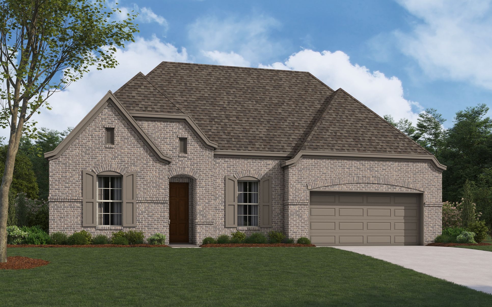 The Midland II Floorplan - French Provincial Exterior:New home construction Dallas - William Ryan Homes - for sale