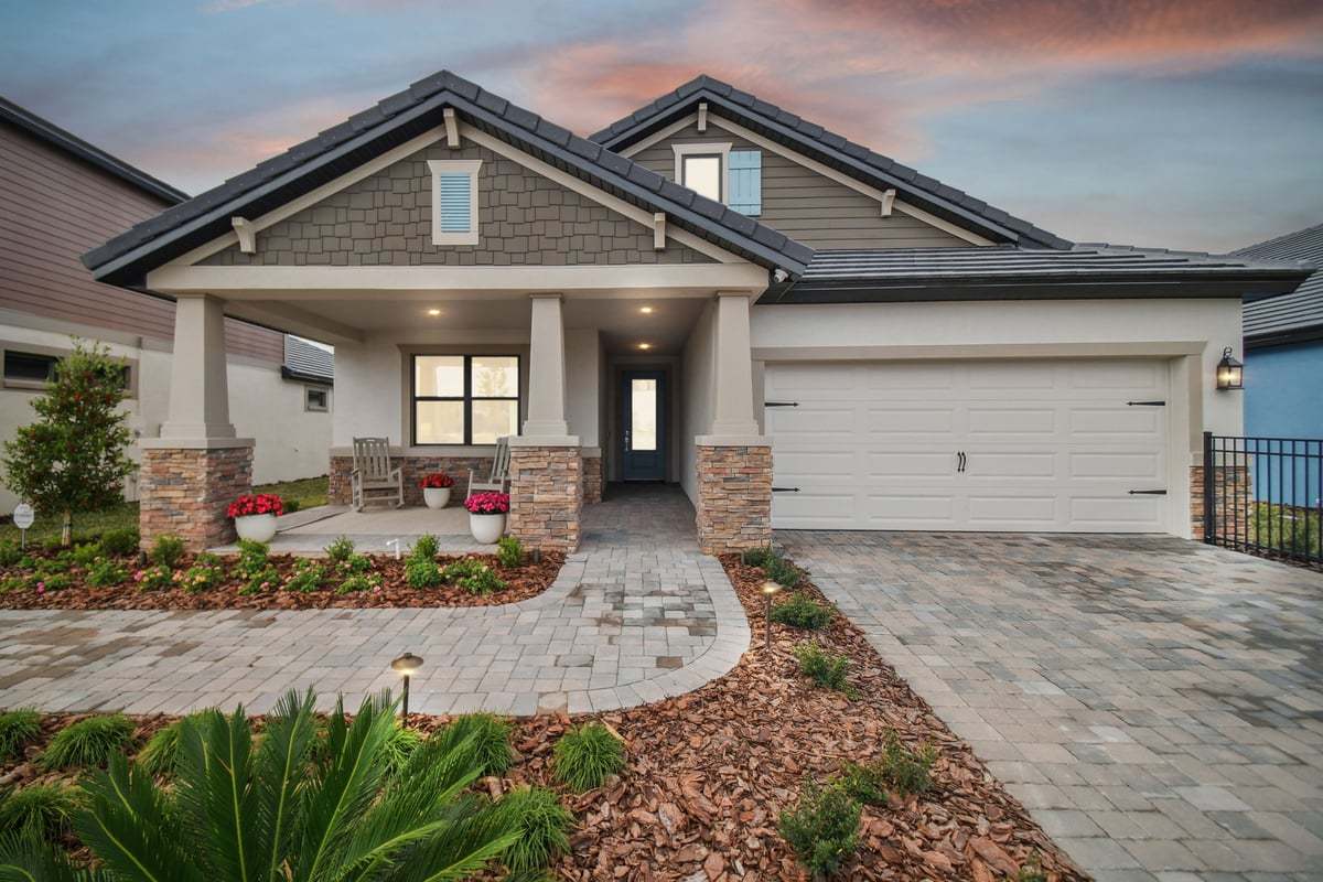 Sweetwater New Home Plan - Craftsman Elevation at Two Rivers by William Ryan Homes Tampa:Sweetwater new construction home plan in Zephyrhills, FL at Two Rivers by William Ryan Homes Tampa