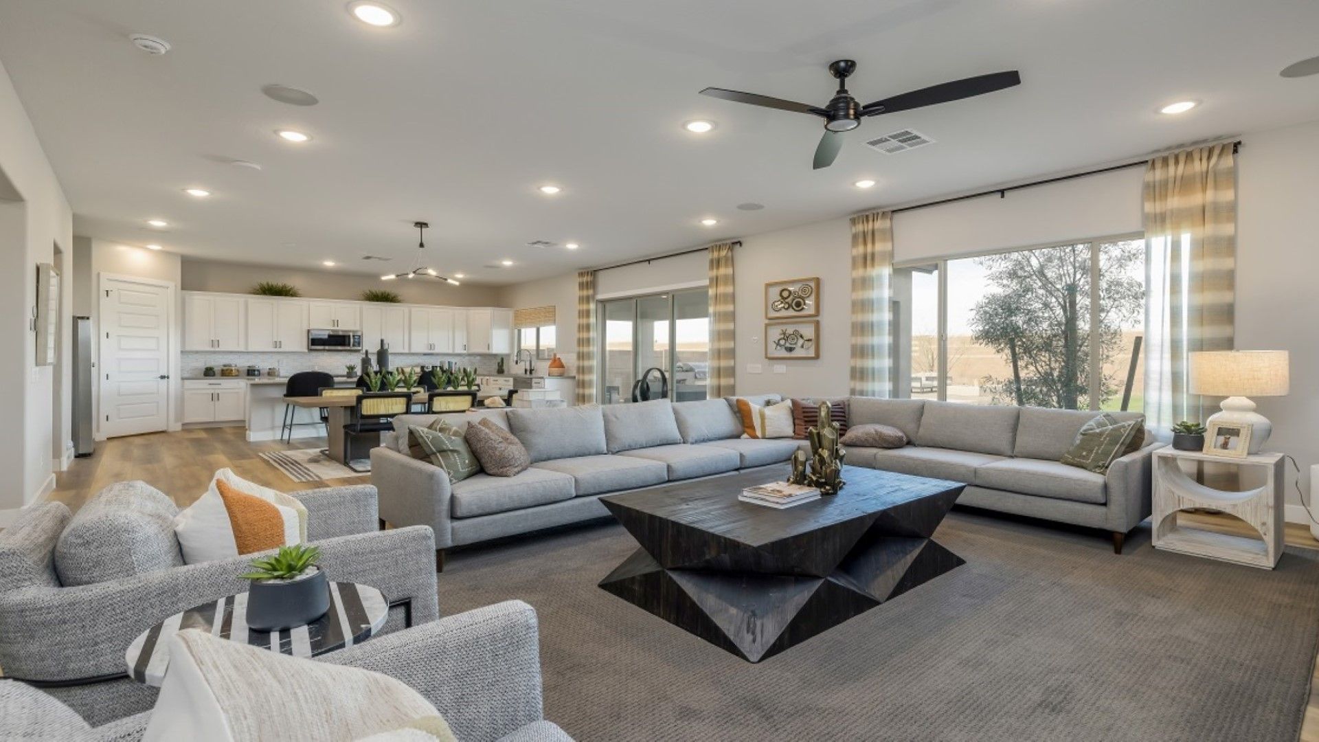 Eminence at Alamar - Camelback Floor Plan - Great Room & Dining:camelback model new homes for sale eminence at alamar avondale az william ryan