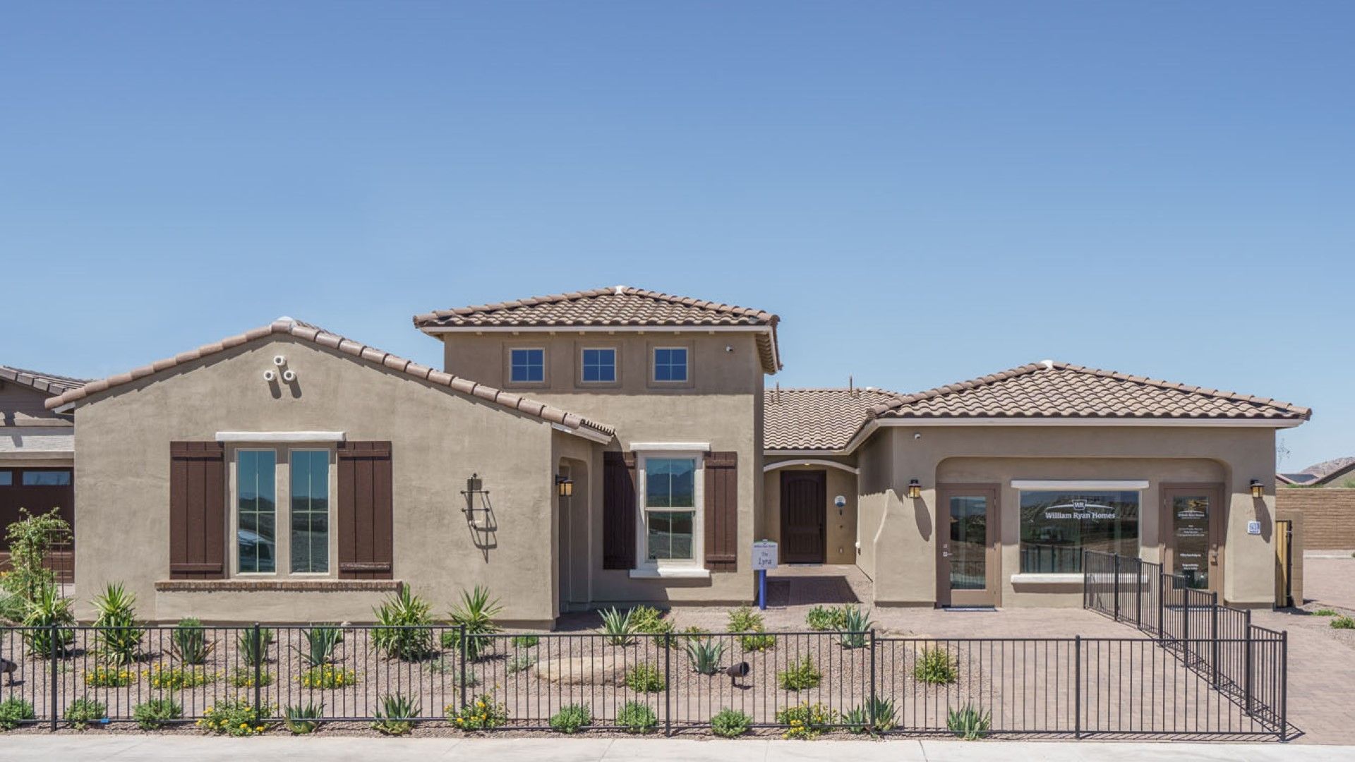 Harmony at Montecito in Estrella - Lyra Model - Front Exterior:lyra model new homes for sale harmony at montecito in estrella goodyear az william ryan