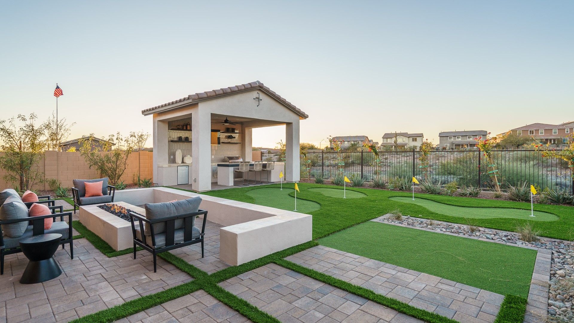The Foothills at Arroyo Norte - Orion Model - Backyard:orion model new homes for sale the foothills at arroyo norte new river az william ryan