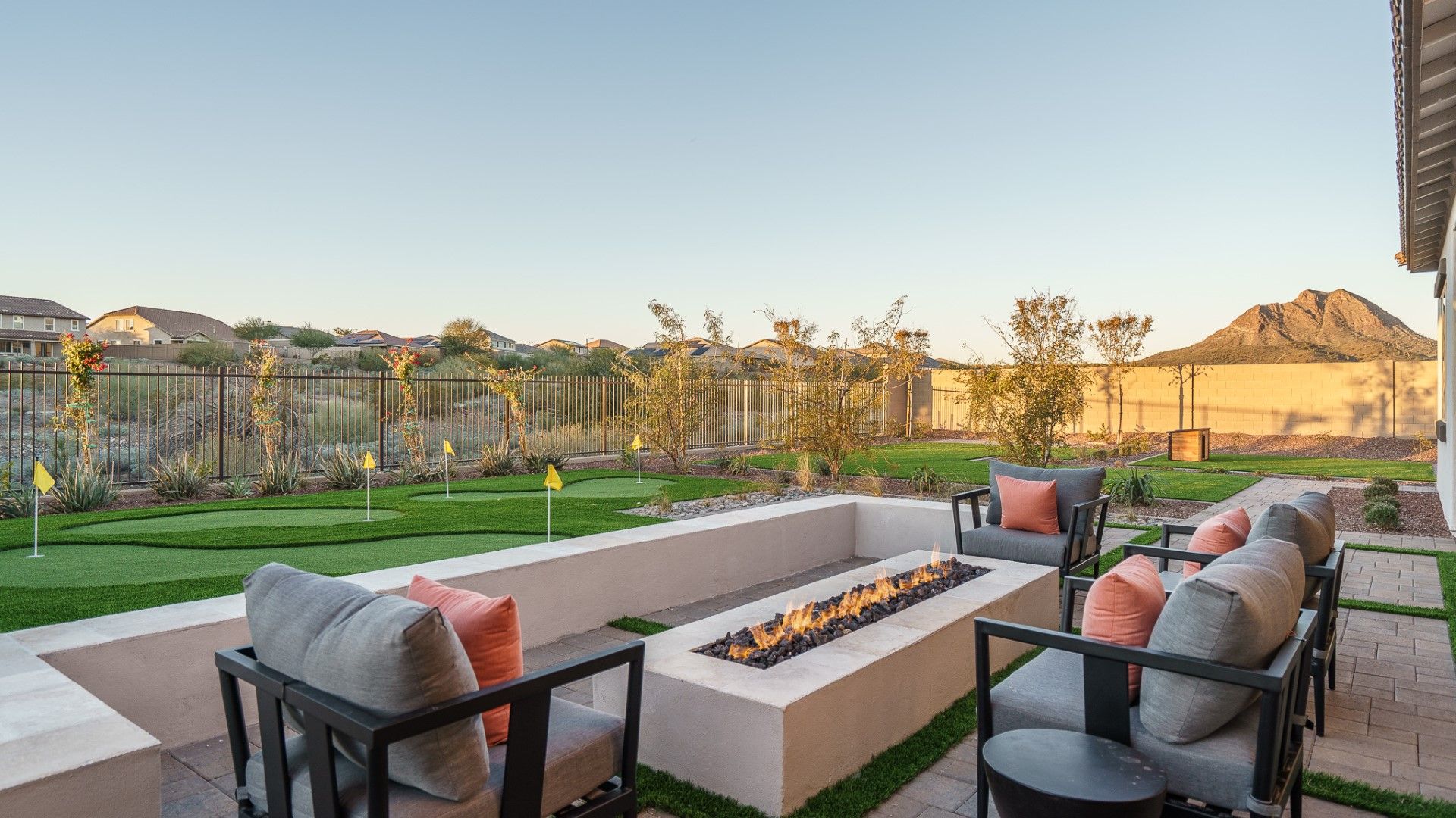 The Foothills at Arroyo Norte - Orion Model - Backyard:orion model new homes for sale the foothills at arroyo norte new river az william ryan