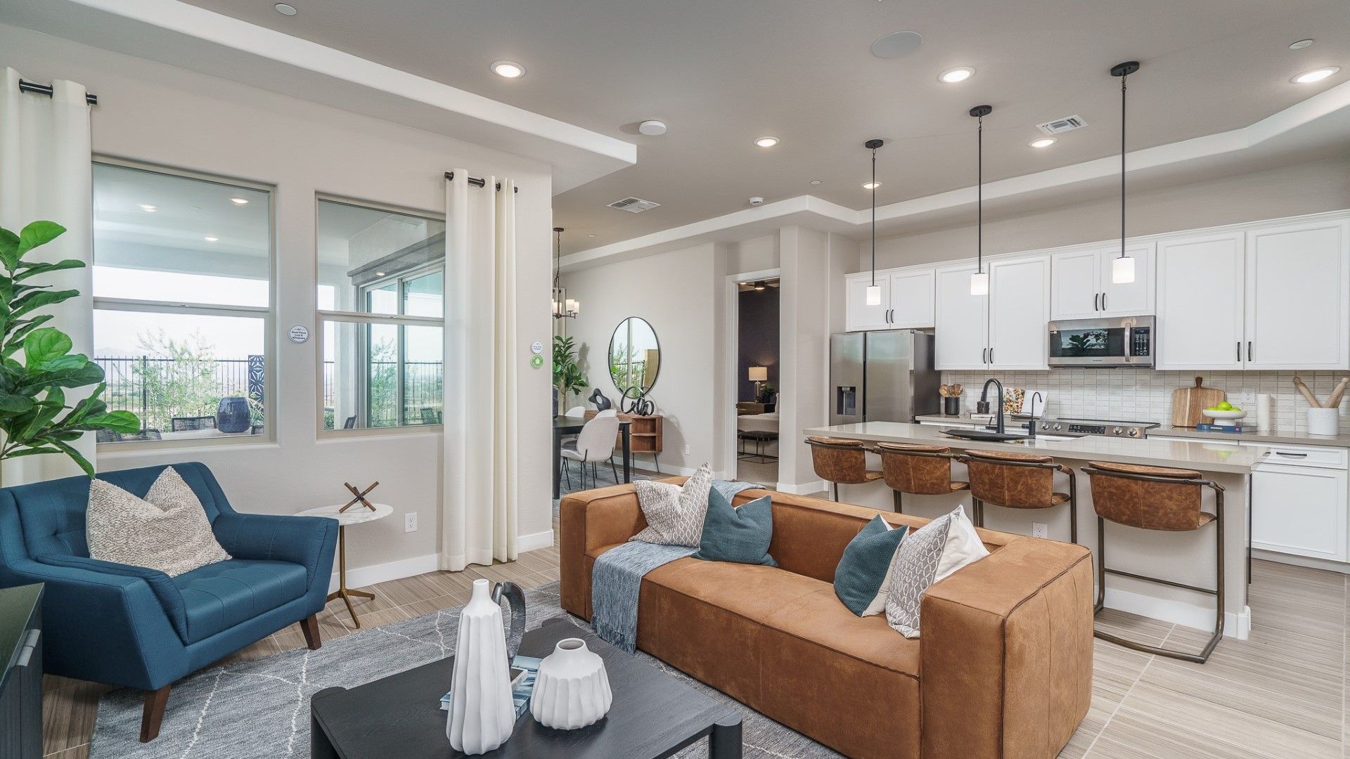 The Ridge at Sienna Hills - Mead Model - Great Room:mead model new homes for sale the ridge at sienna hills buckeye az william ryan