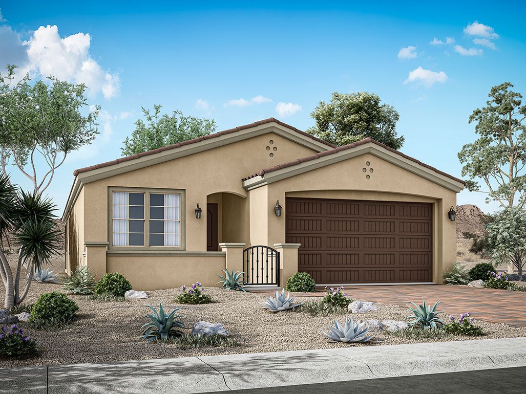 Fairways in Victory at Verrado - Oakmont Floor Plan Spanish Elevation:oakmont floor plan rendering new homes for sale fairways in victory at verrado buckeye az william ryan
