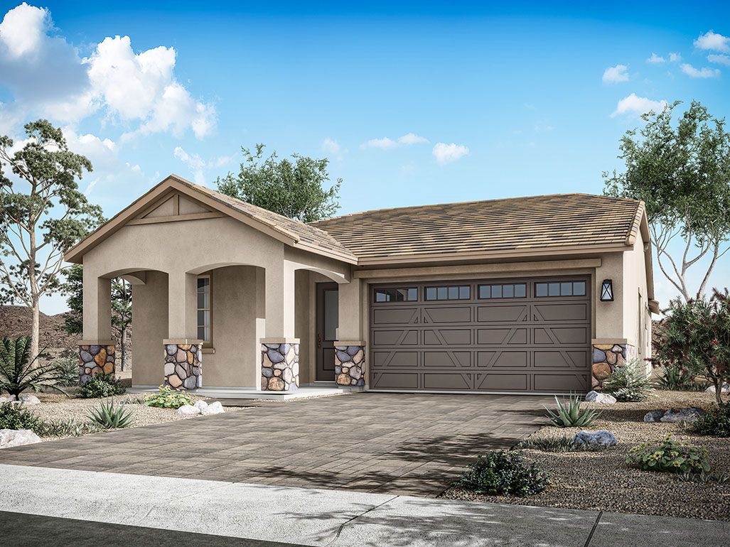 Fairways in Victory at Verrado - Pinehurst Floorplan Western Cottage Elevation:pinehurst floor plan new homes for sale fairways in victory at verrado buckeye az william ryan