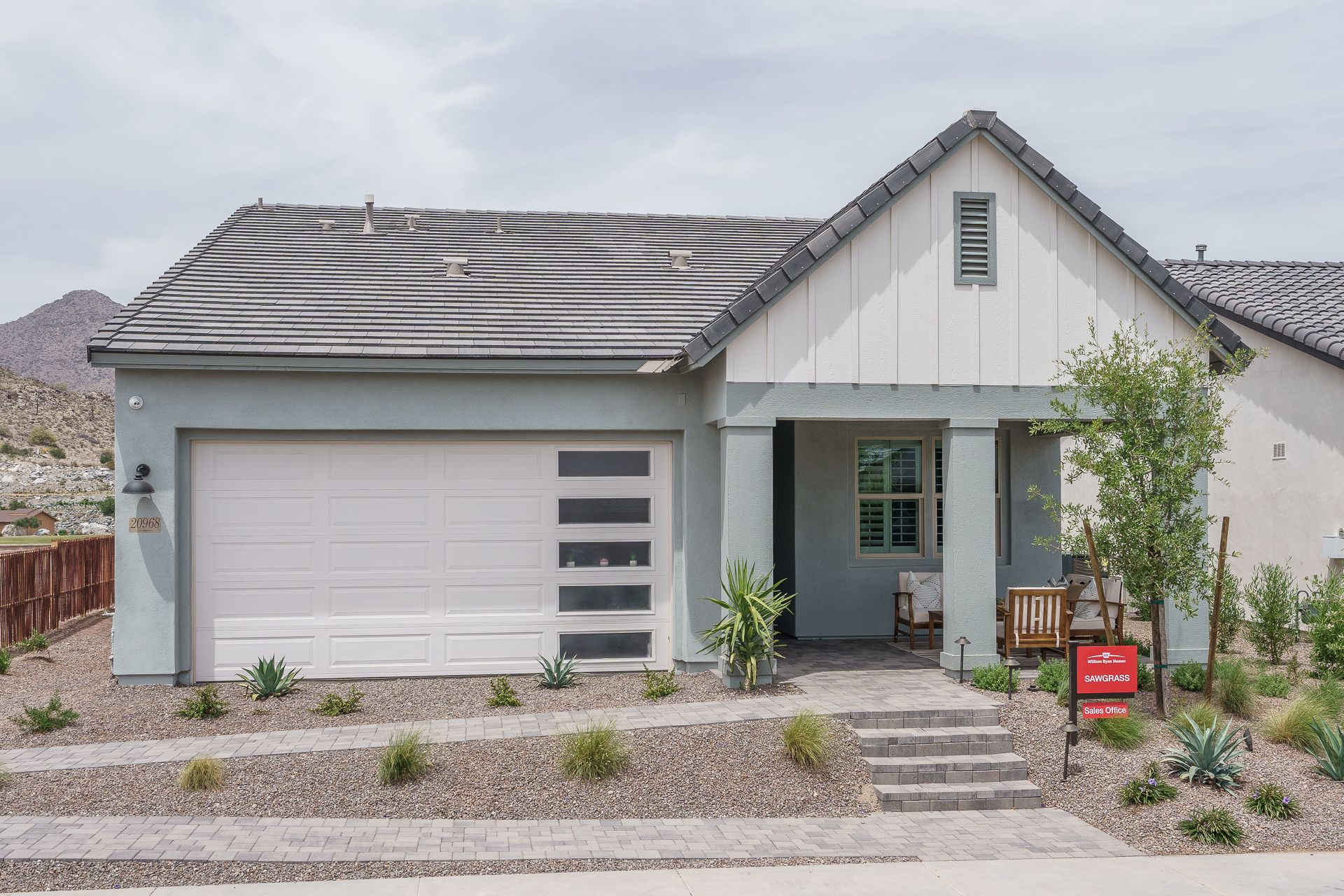 Fairways in Victory at Verrado - Sawgrass Floor Plan - Front Exterior:sawgrass floor plan new homes for sale fairways in victory at verrado buckeye az william ryan