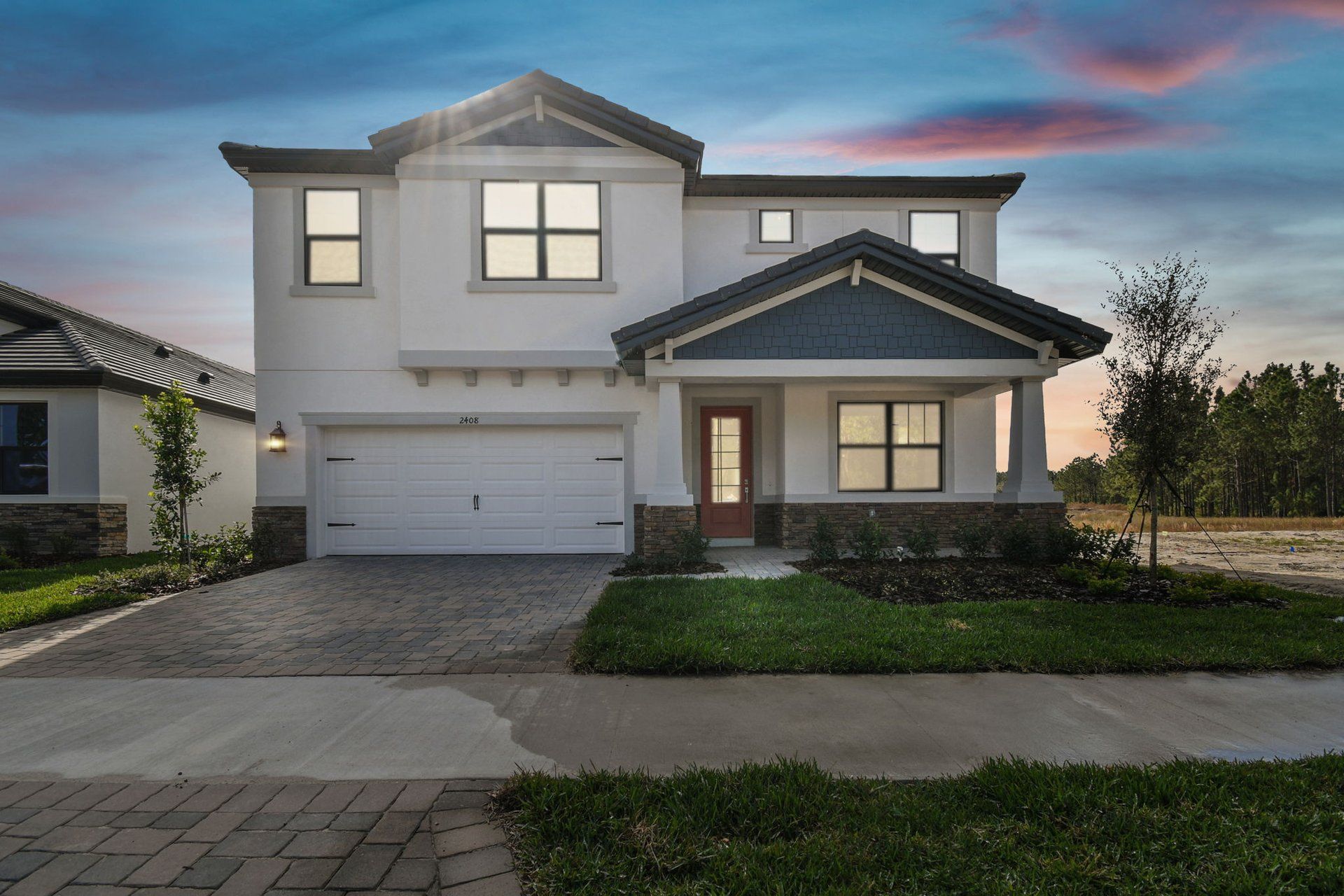 Sandalwood New Home Plan - Craftsman Elevation by William Ryan Homes Tampa:Exterior