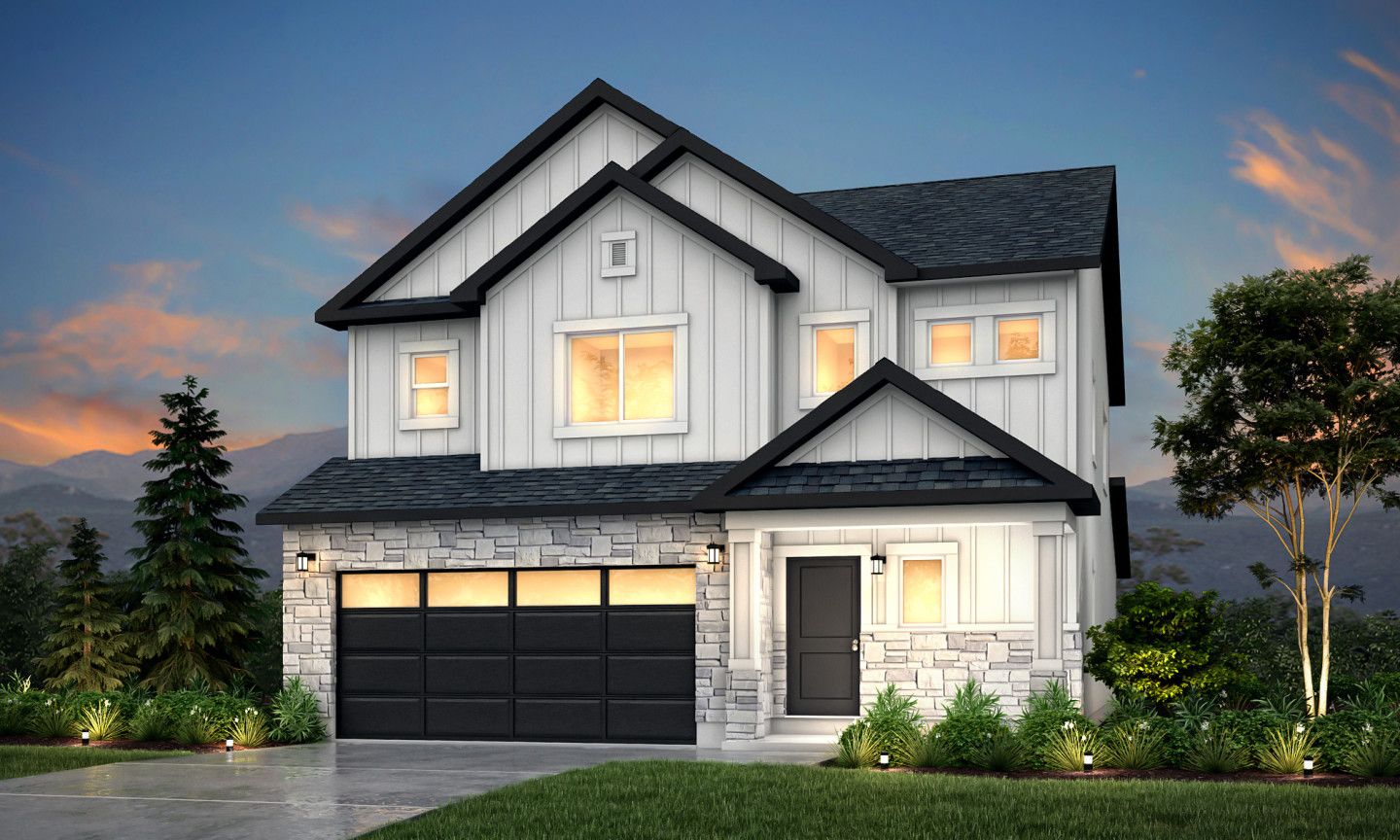 Linden - Farmhouse (Elevation B):Shoreline Bayview