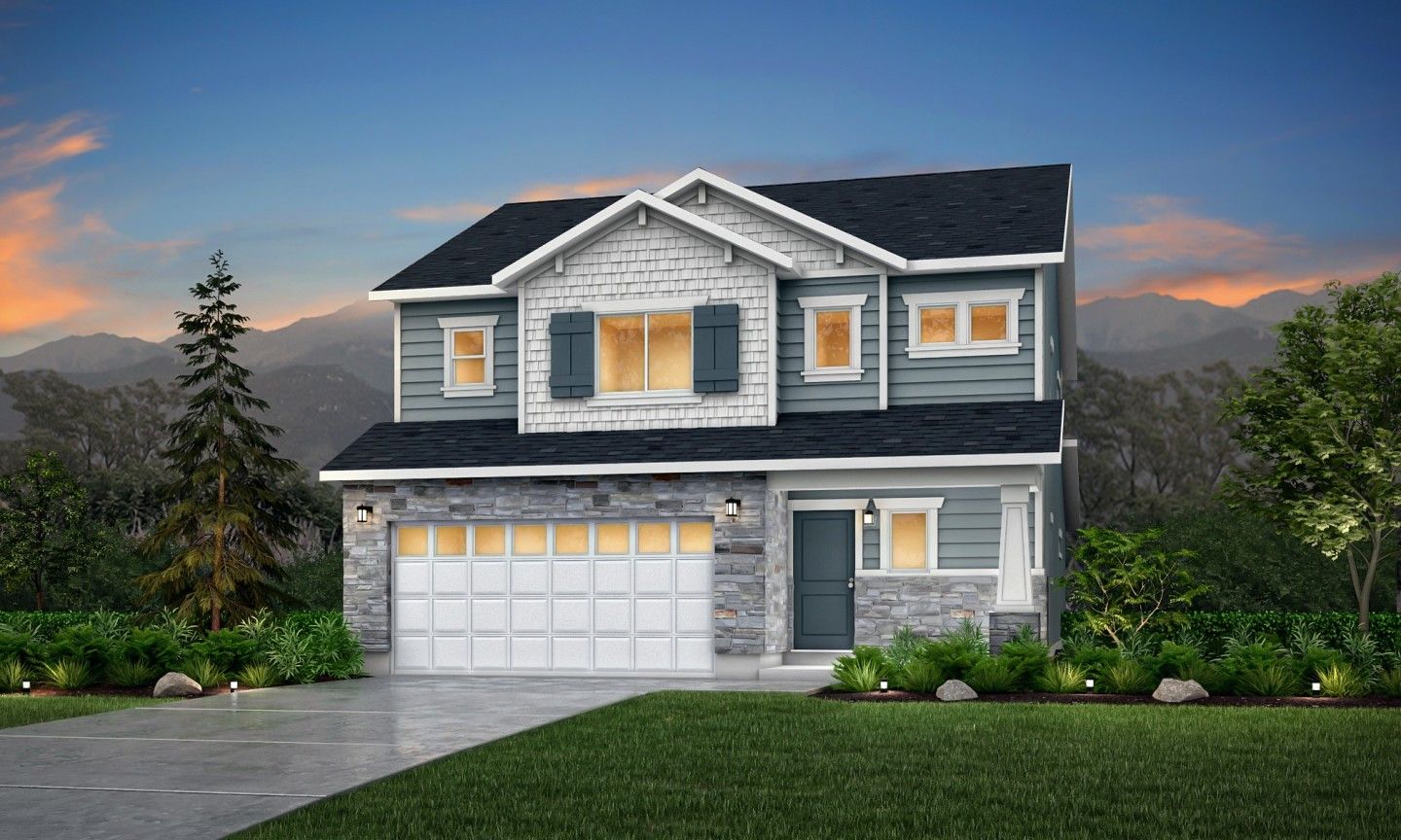 Linden - Craftsman (Elevation C):Shoreline Bayview