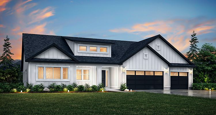 Glacier - Farmhouse (Elevation B):Shoreline Parkview