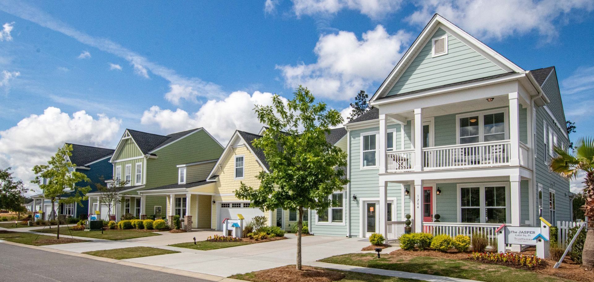 Homecoming by True Homes:Four beautiful model homes at Homecoming by True Homes in Ravenel, SC