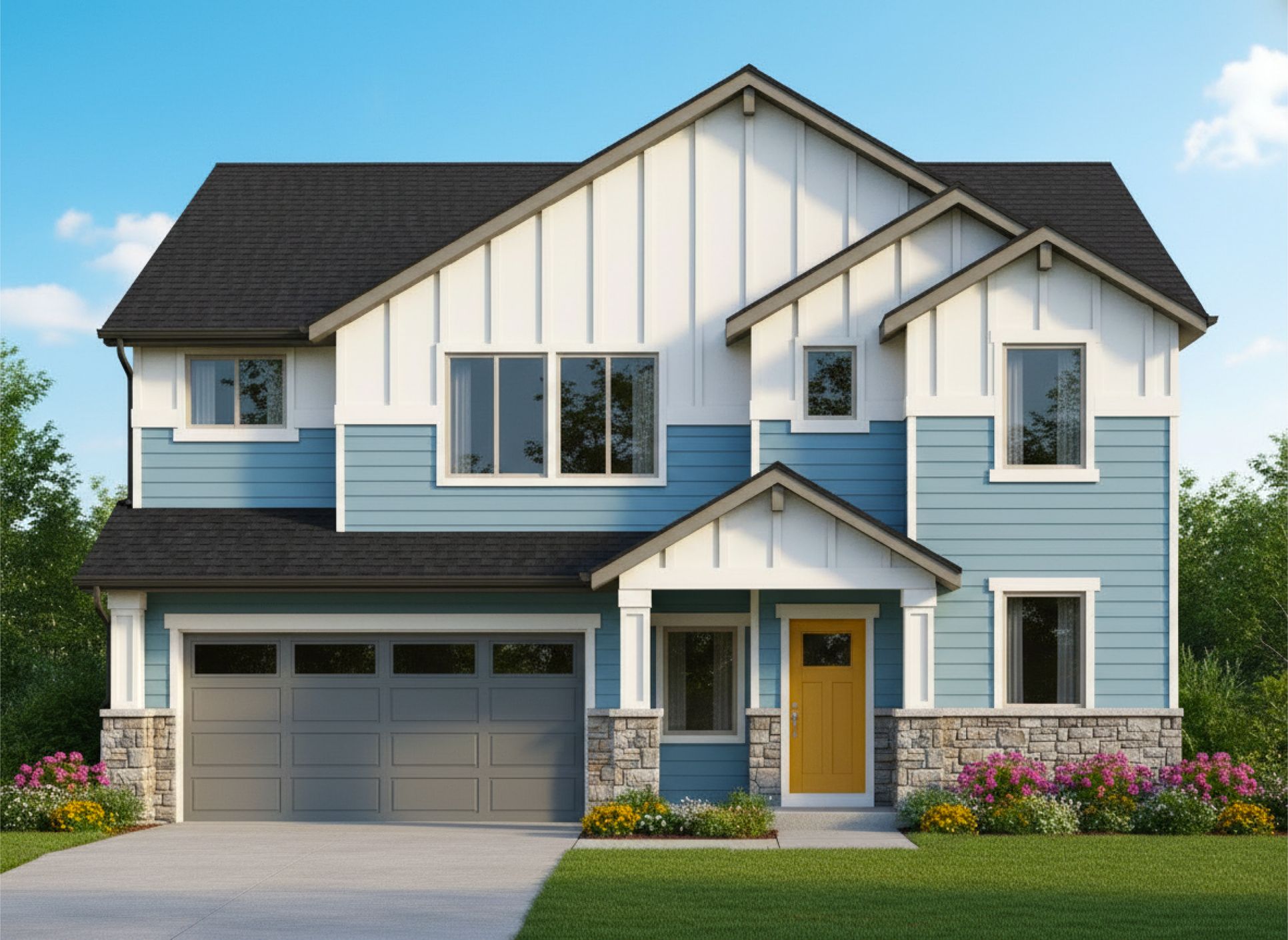 Rainier Highlands - The Alder :Front Elevation