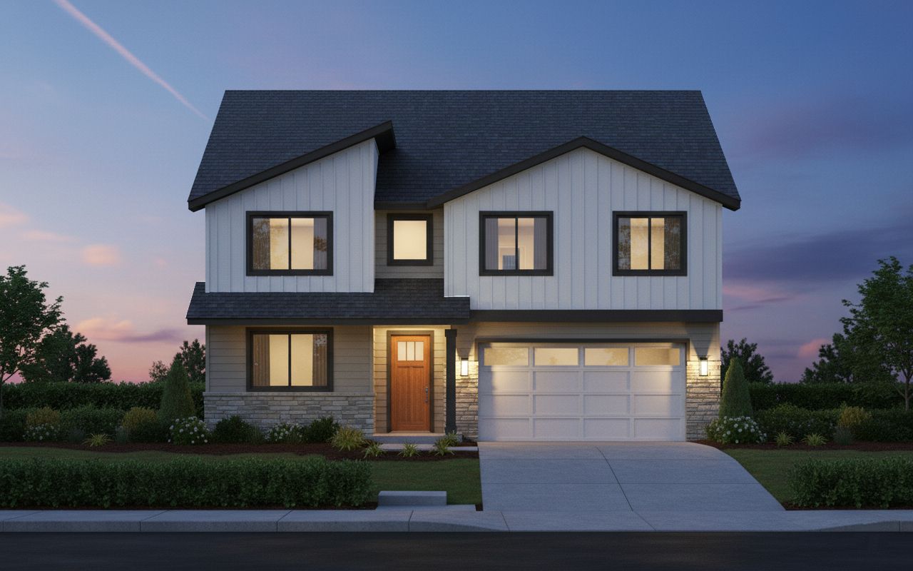 Rainier Highlands - The Olympus:Front Elevation